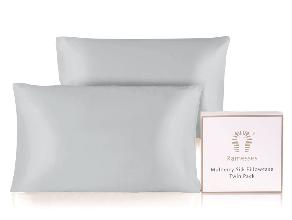 The Silk Pillowcase Duo — Mulberry Beauty Sleep Set