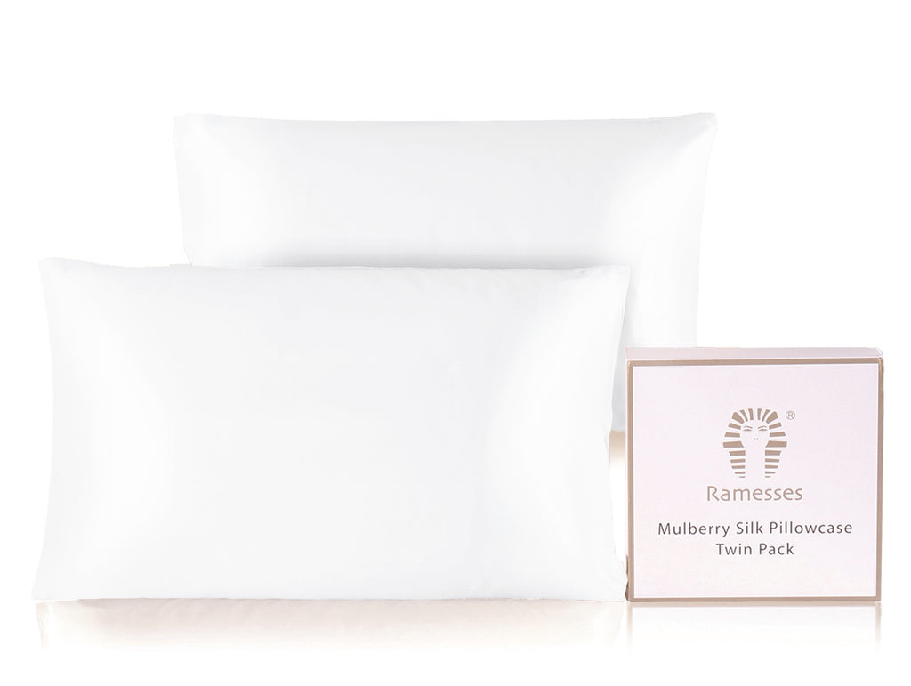 The Silk Pillowcase Duo — Mulberry Beauty Sleep Set