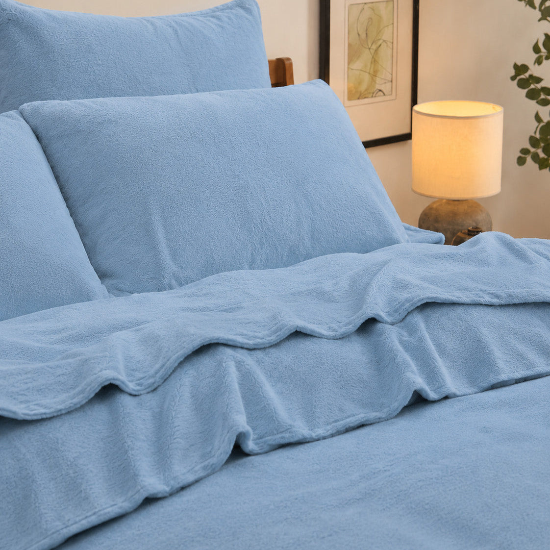 Teddy Fleece Fitted Sheet Combo Set