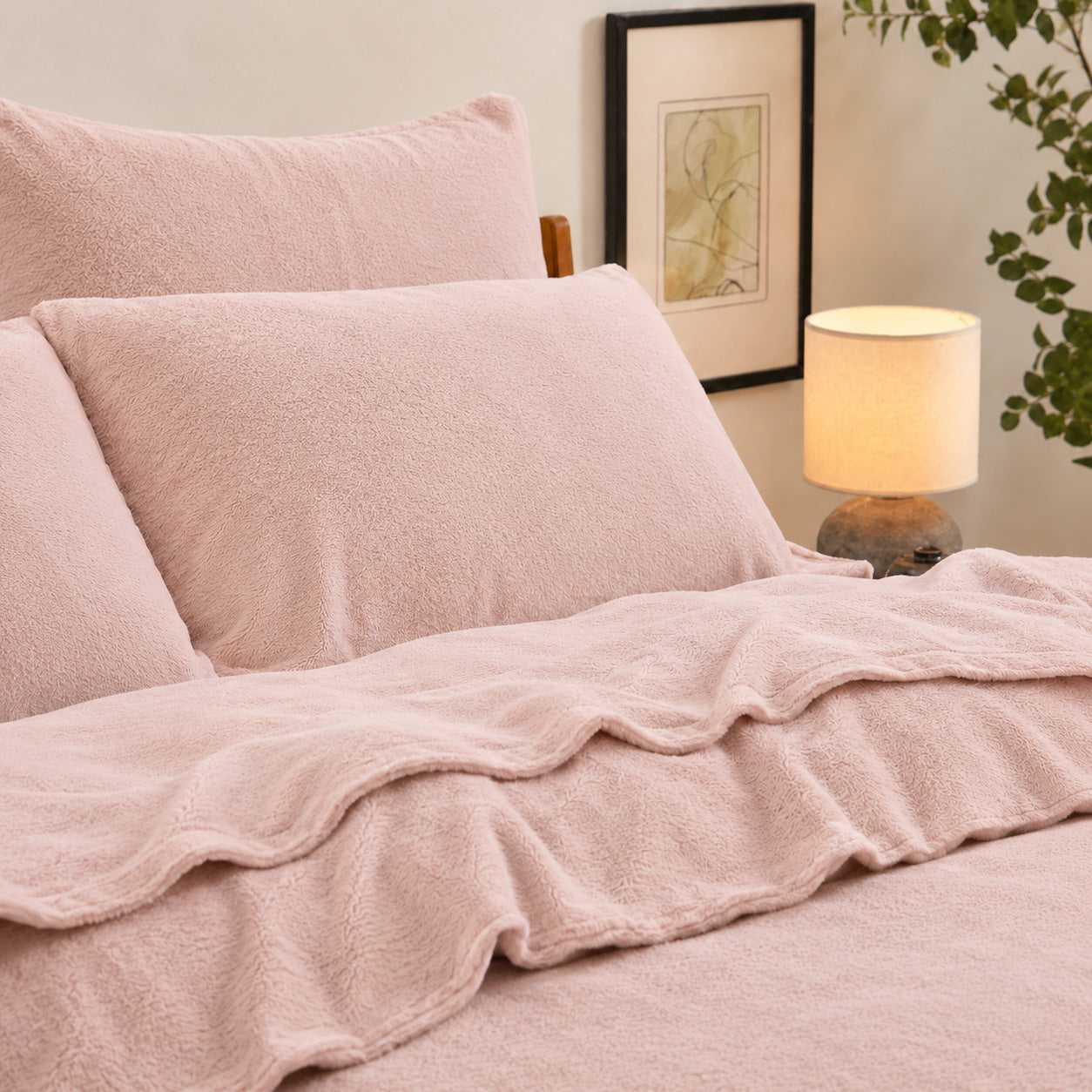 Teddy Fleece Fitted Sheet Combo Set