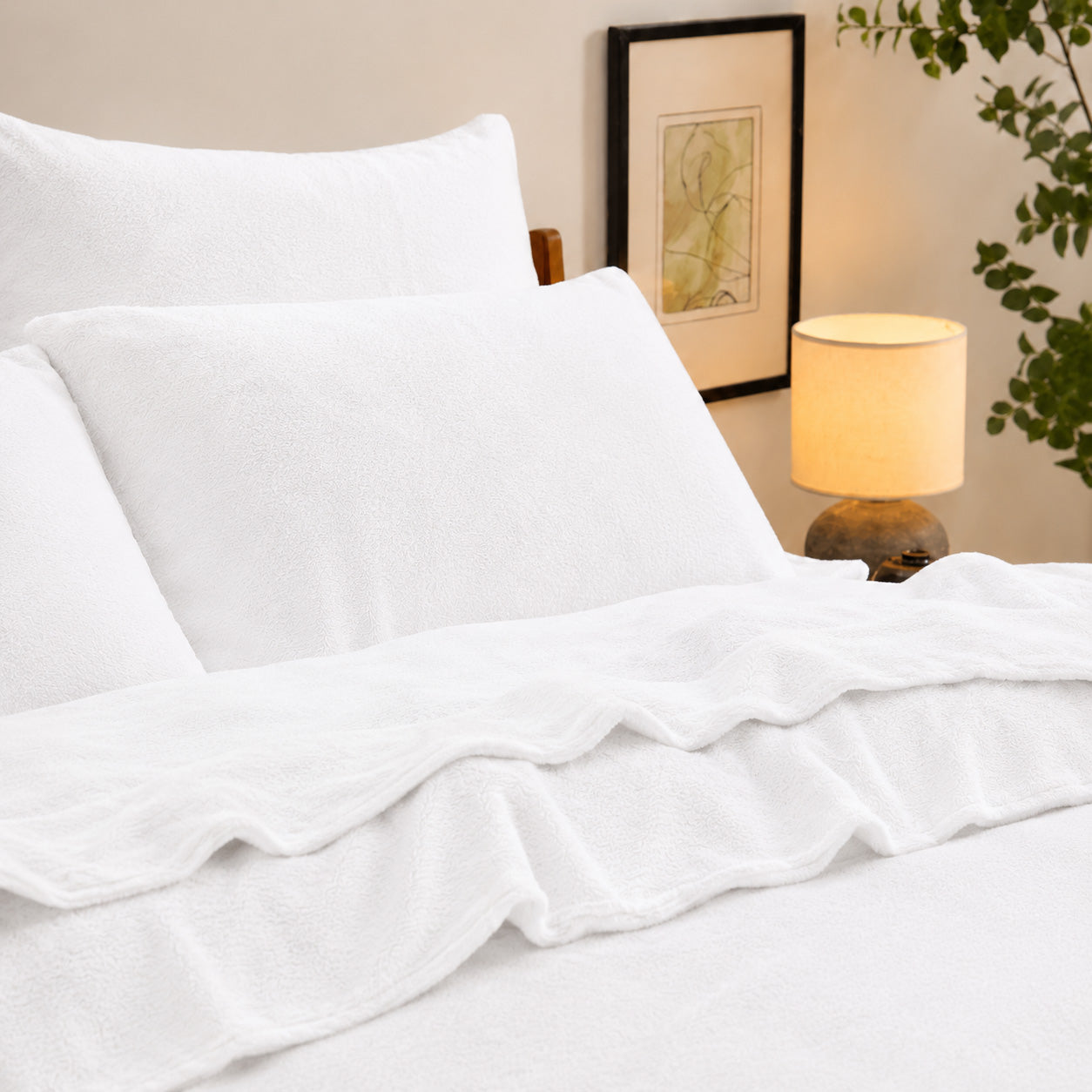 Teddy Fleece Fitted Sheet Combo Set